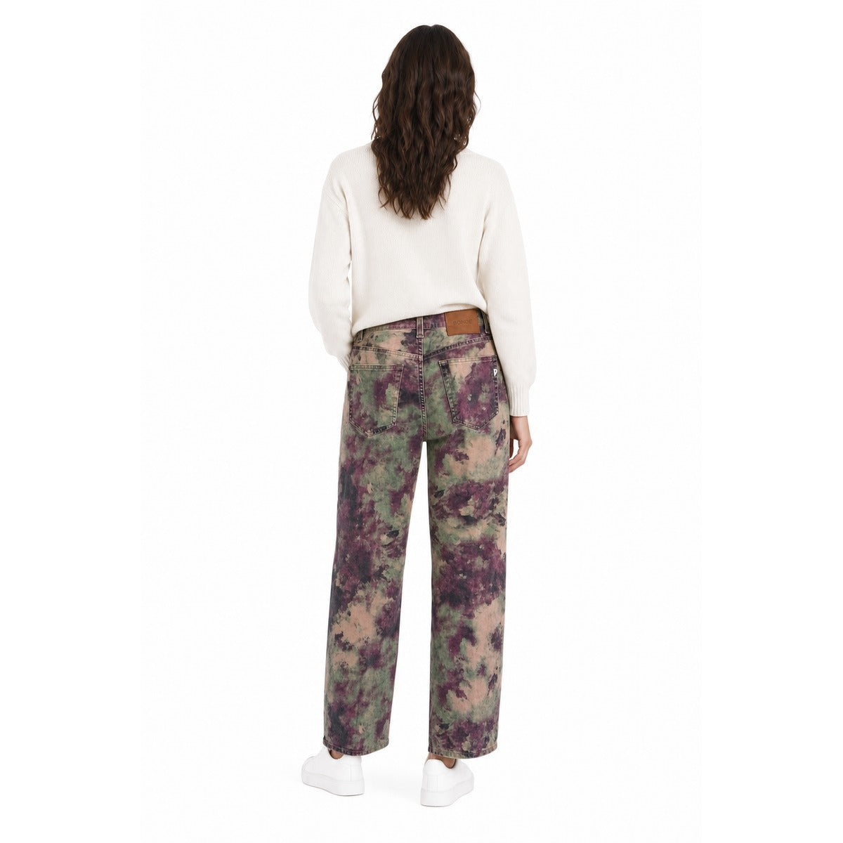 Jeans Donna Dakota Wide-Leg 5 Tasche in Verde Oliva di DONDUP