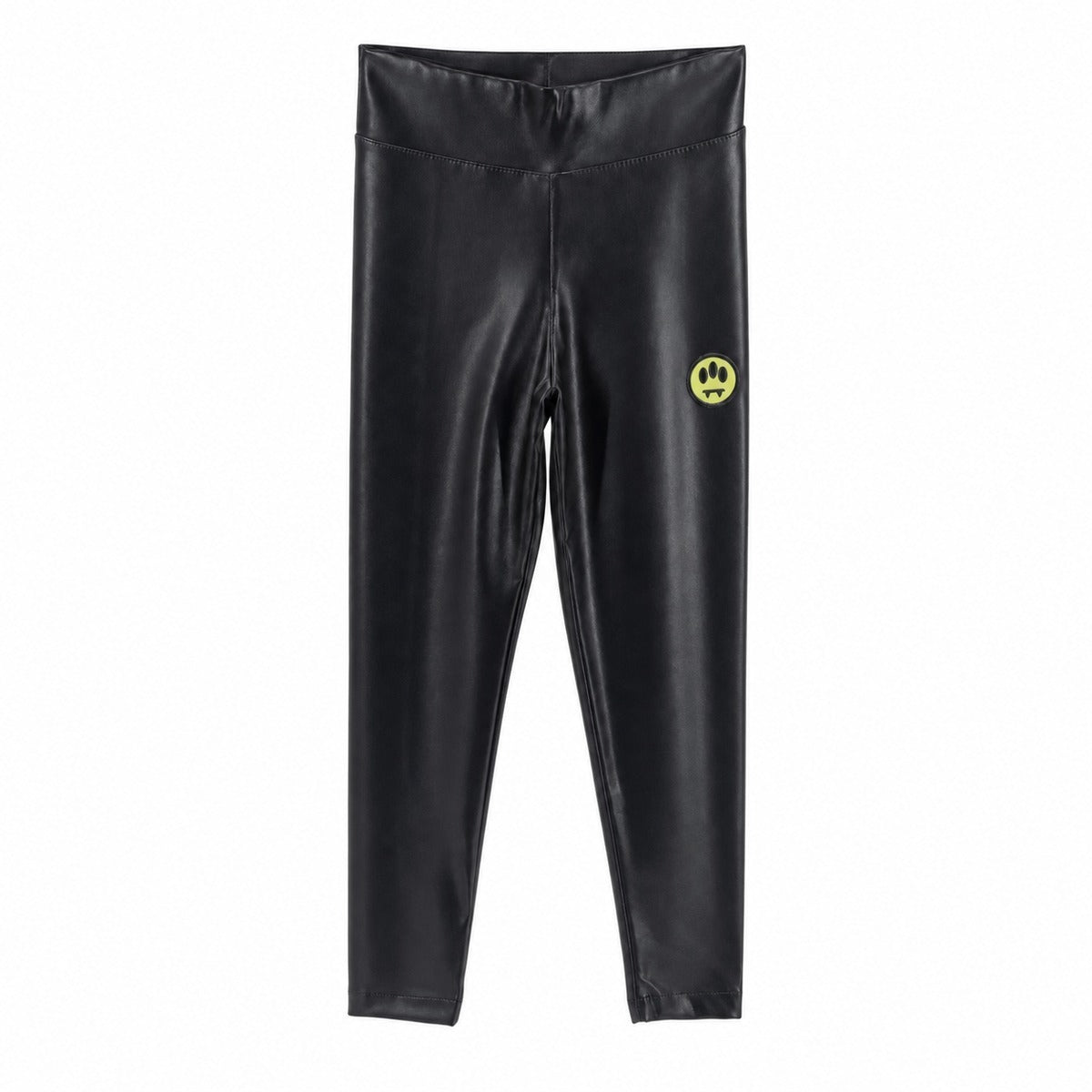 Leggings Bambina BARROW F6BKJGLG167 110 Eco-leather leggins girl Nero