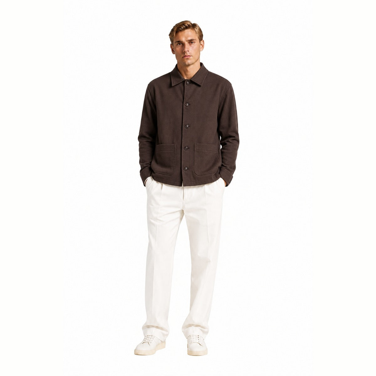 Giacca Uomo HAMAKI HO GBI1666H MORO - Overshirt in Colore Moro