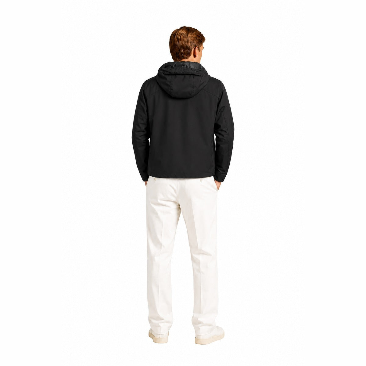 Giubbotto Uomo ADD GMA940PSH3 90 - Giacca Impermeabile con Cappuccio Nera