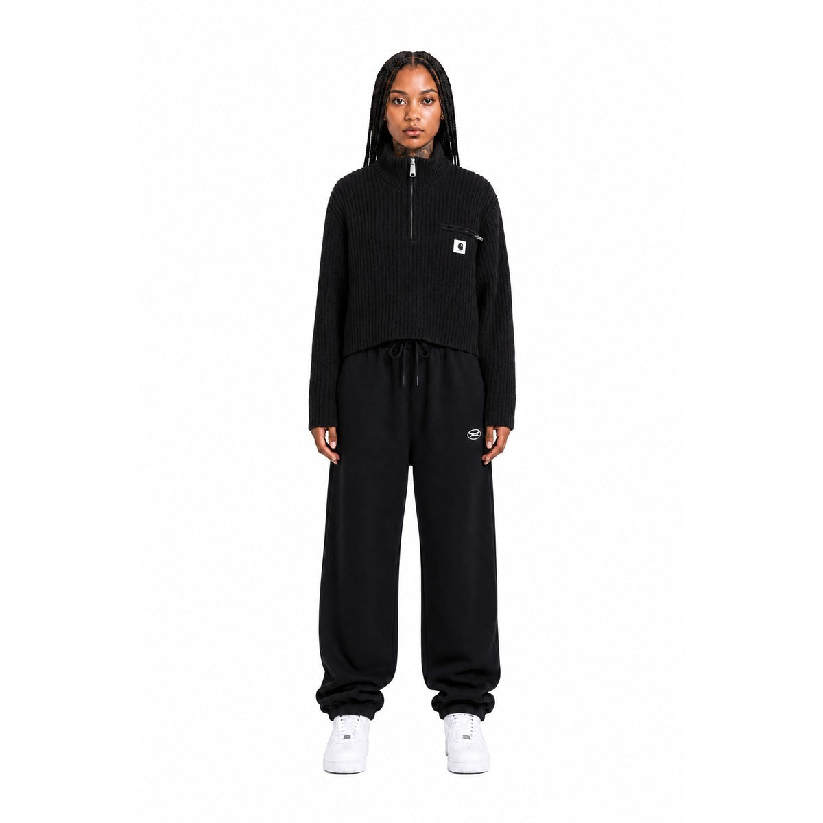 Maglia Donna CARHARTT WIP I037036 89XX W' detroit half zip sweater a Black