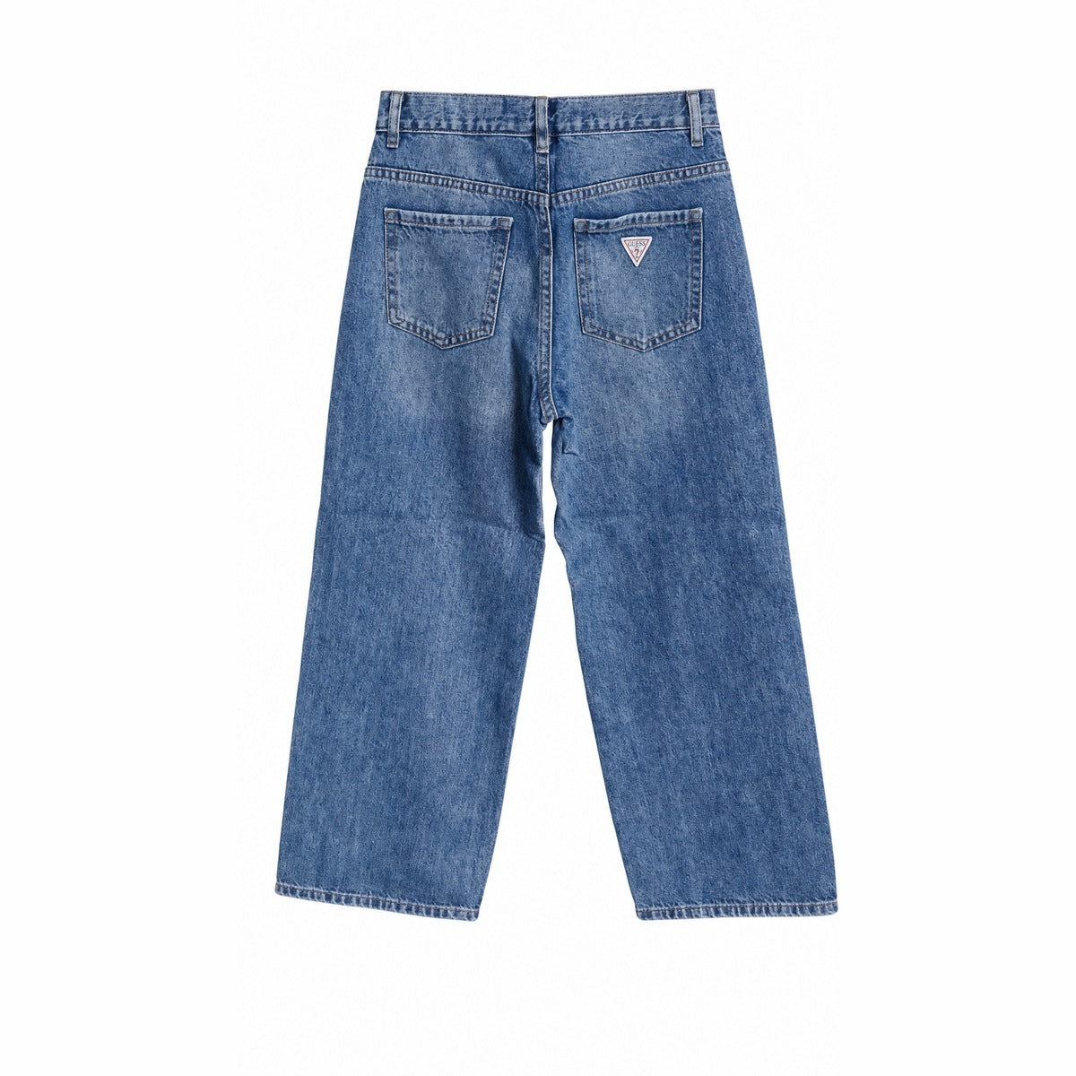 Jeans Bambina GUESS J6YA12 D1219 HROE in Denim Rigido Oversize con Strass - Blu