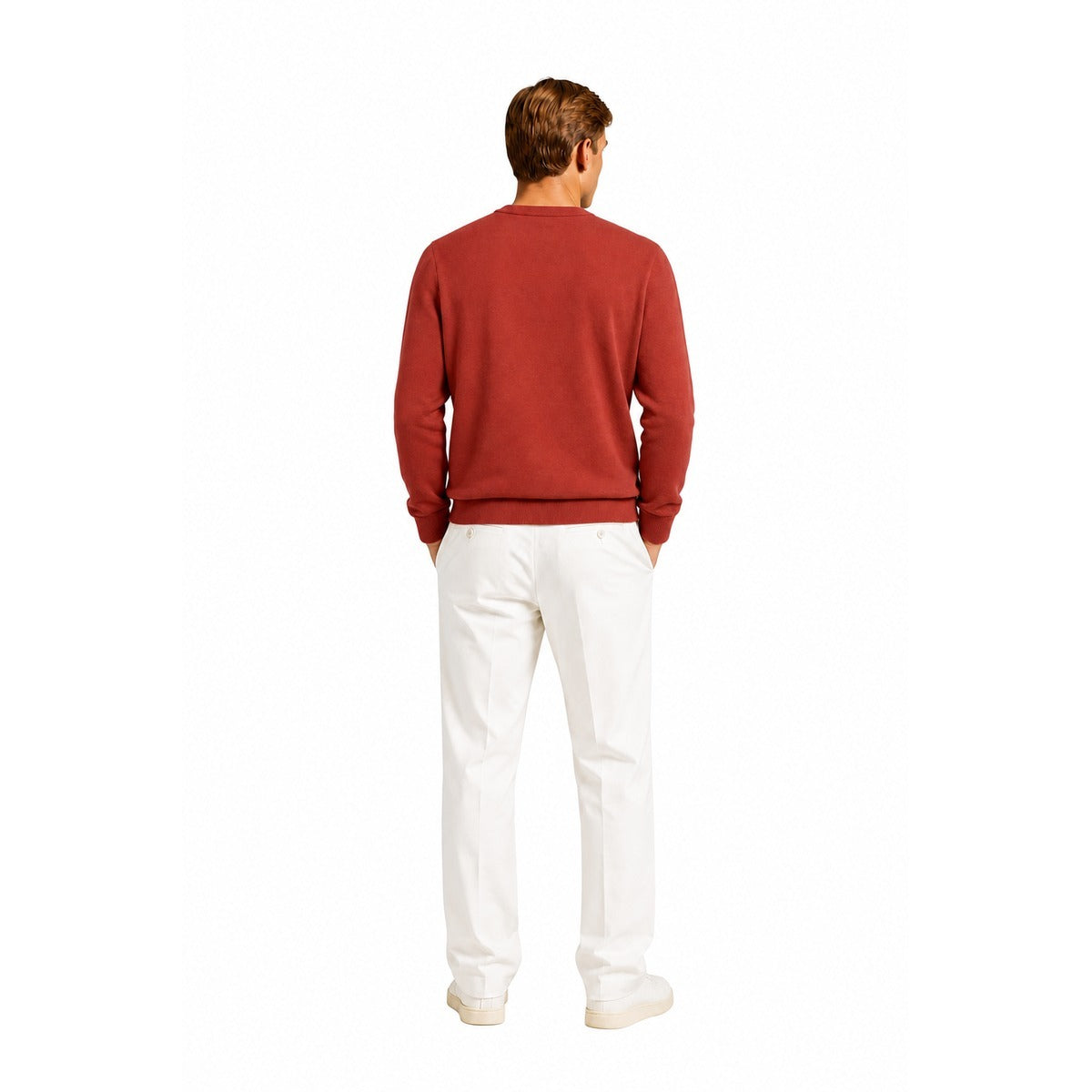 Maglia Uomo FRED PERRY K1309 28C Fp Pique Stitch Jumper Colore Brandy