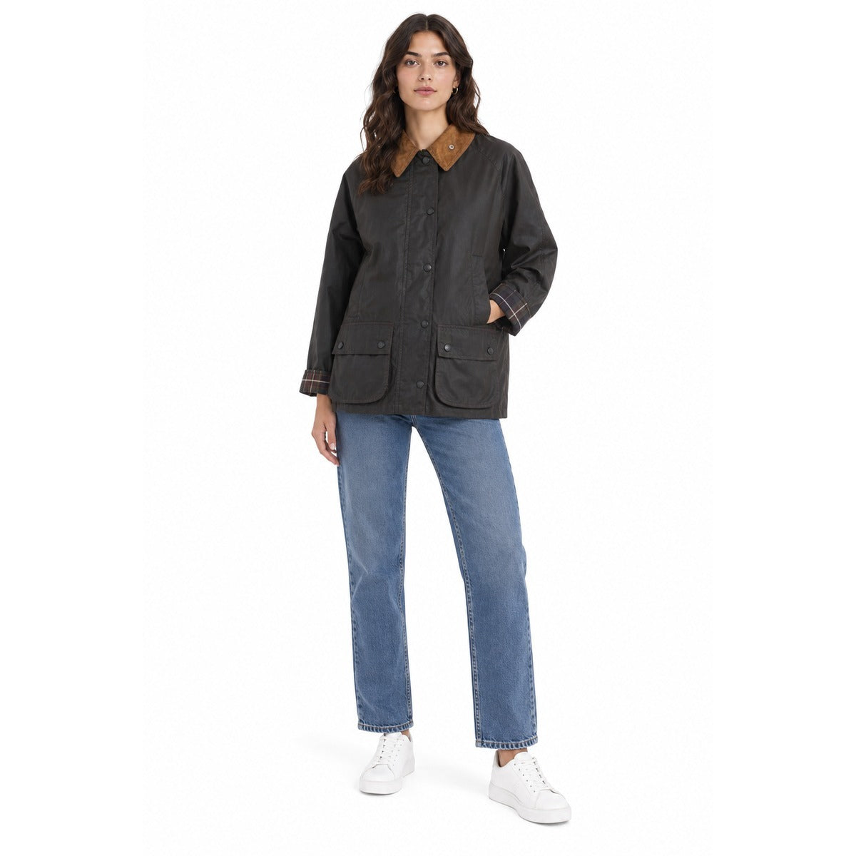 Giubbotto Donna BARBOUR LWX1411 LWX OL91 Womens bedale wax fw26 wax cot Olive classic