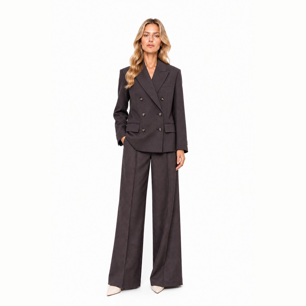 Giacca Donna SOLOTRE M1AC0042 ACU 39S Giacca Doppiopetto Over Bordeaux Borgogna