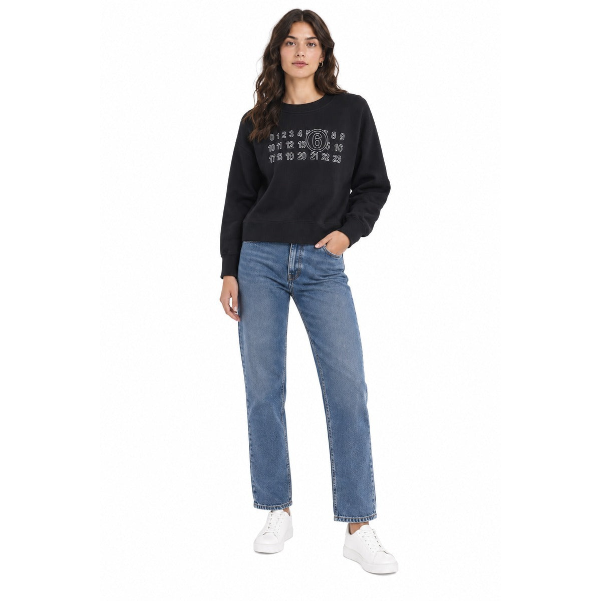 Felpa Unisex MM6 MAISON MARGIELA M61116 MM02X M6900 Mm6s140u Nero