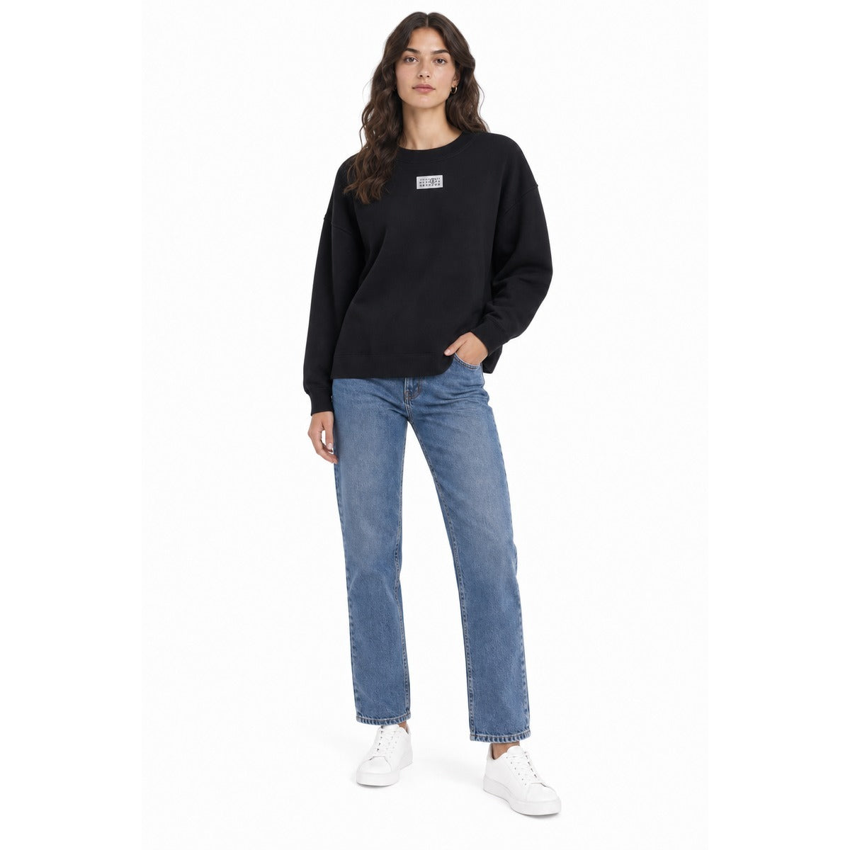 Felpa Unisex MM6 MAISON MARGIELA M61160 MM04H M6900 Mm6s148u Nero