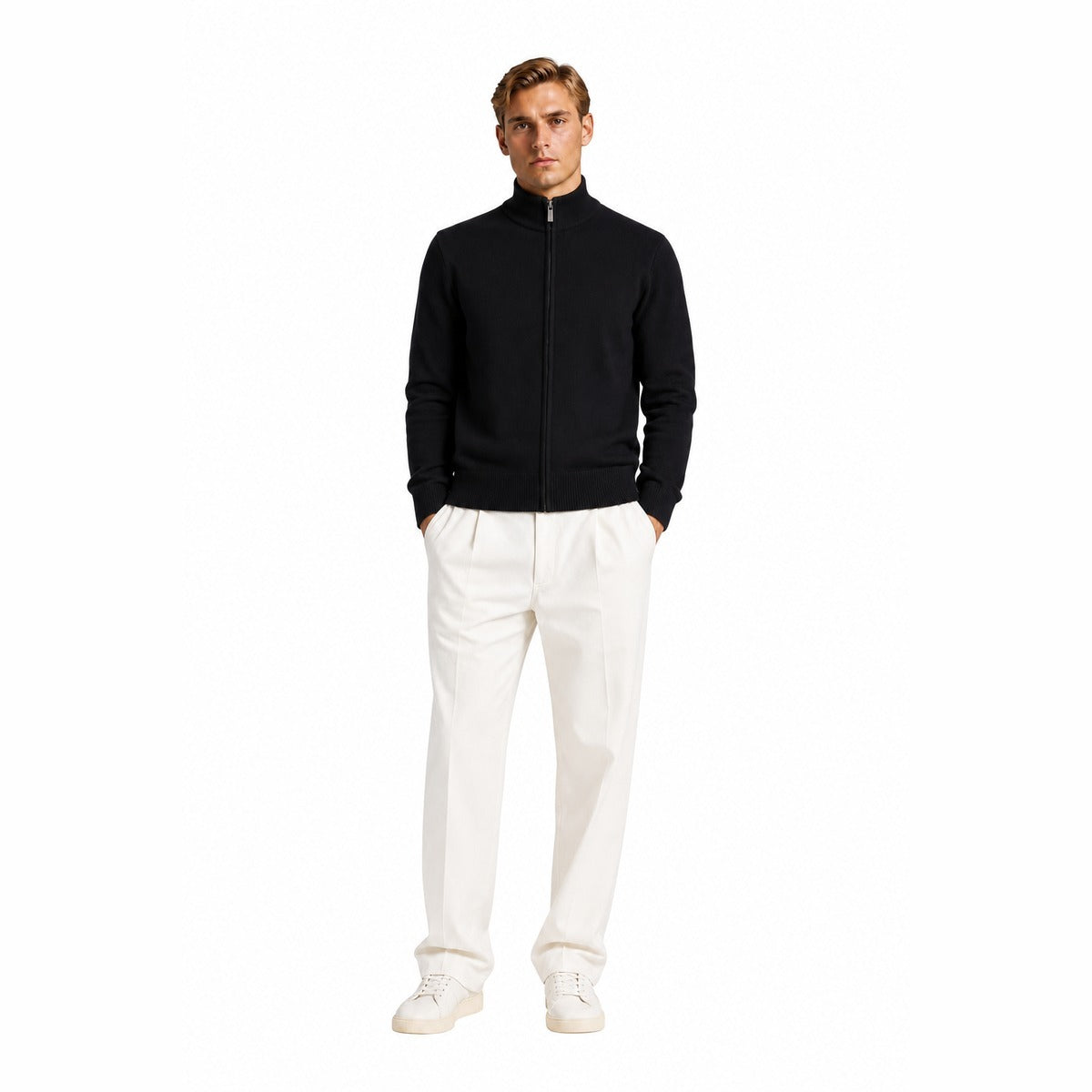 Maglia Uomo CRUISE MI3237H NERO con Lupetto e Zip