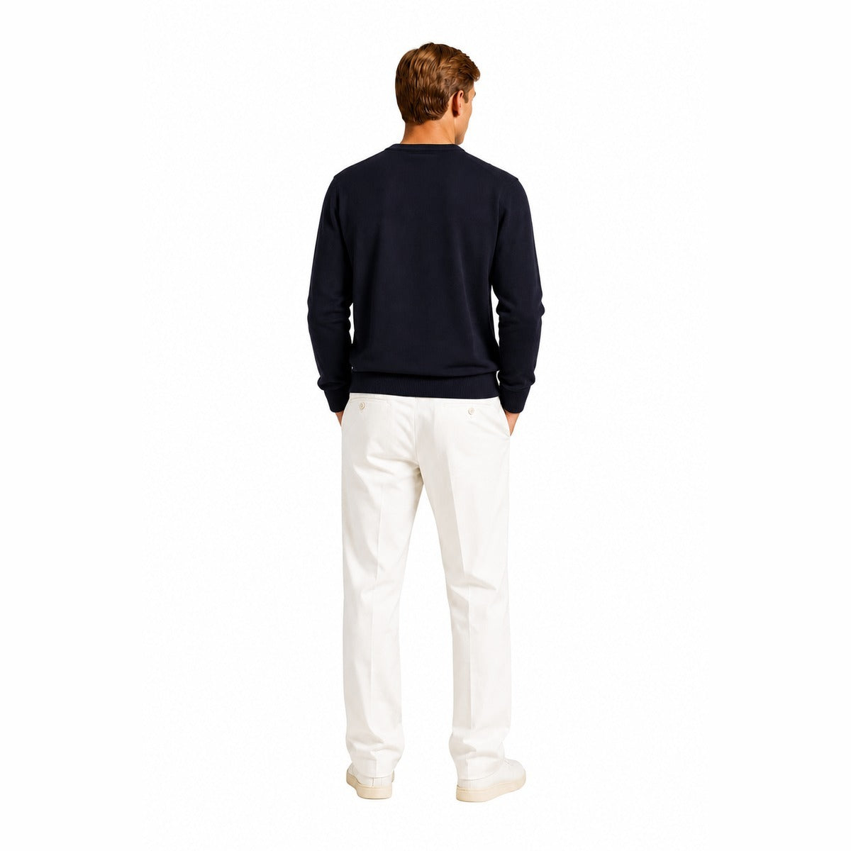 Maglia Uomo CRUISE MI3245H Blu Nero a Girocollo Manica Lunga