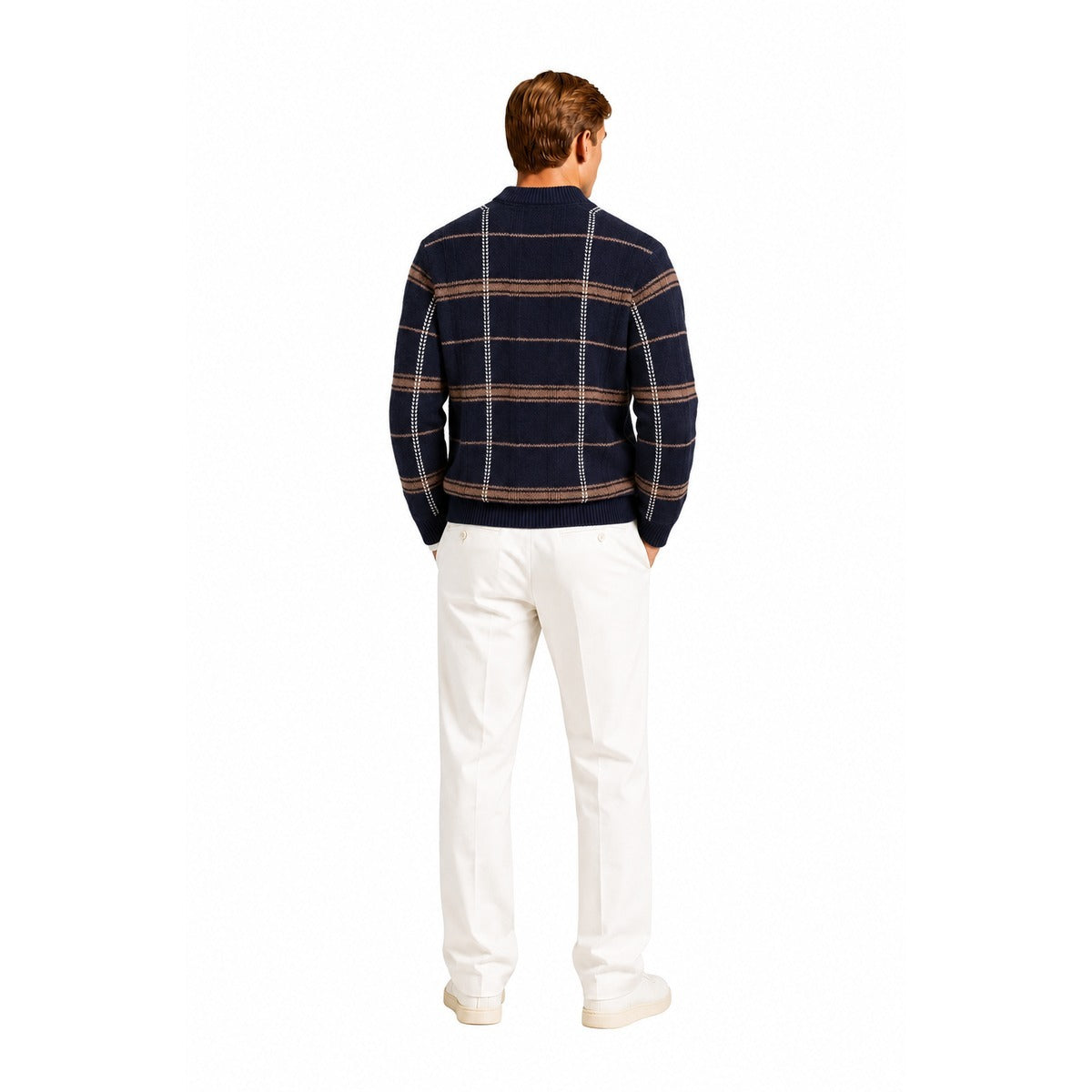 Maglia Uomo BARBOUR Fasey Cable Crewneck Knit Navy - Modello MKN1736 MKN NY91