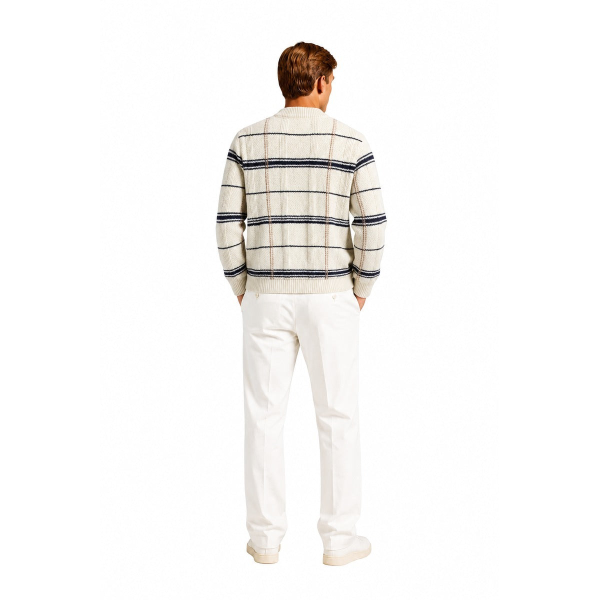 Maglia Uomo BARBOUR Fasey Cable Crewneck Knit Beige - MKN1736 MKN WH32