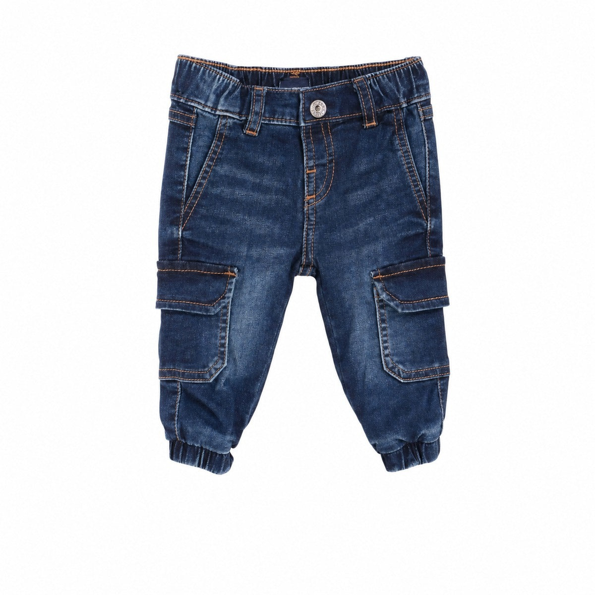 Jeans Bambino GUESS N6YA05 D1267 BENV: Regular Knit Denim Cargo Pants Blu