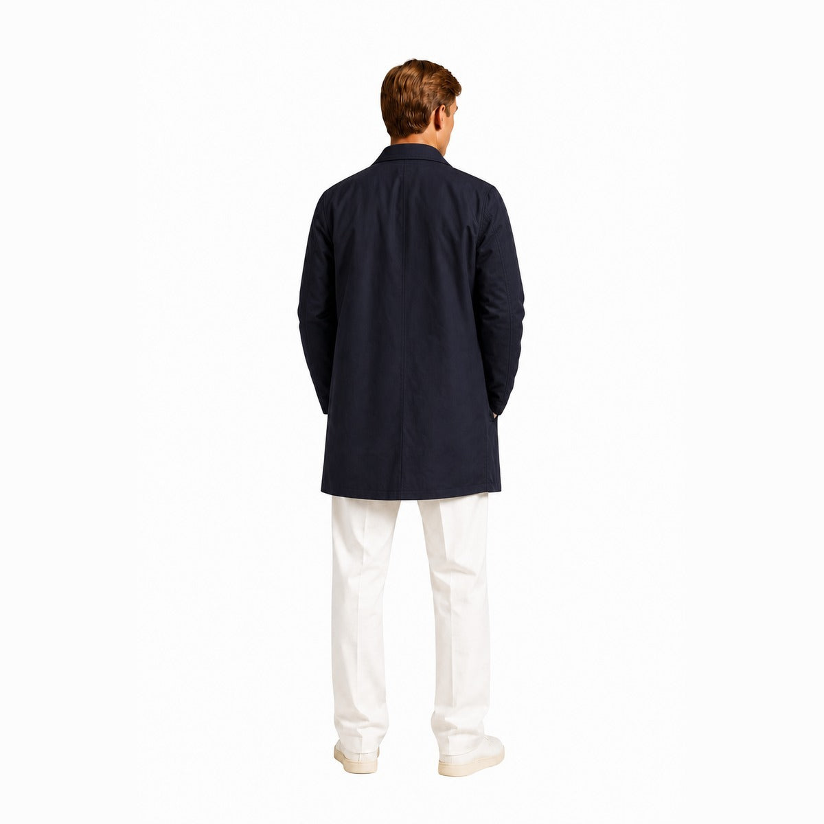 Cappotto Uomo FAY NAM62530160AX2U 804 Morning con Doppiopetto Frontale in Colore Baltic