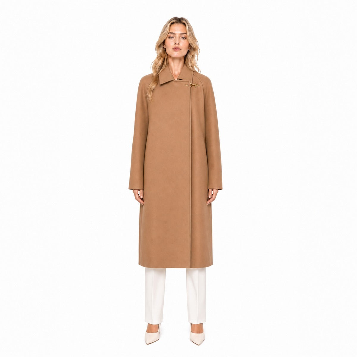 Cappotto Donna FAY in Lana Modello Vestaglia - Colore Corda