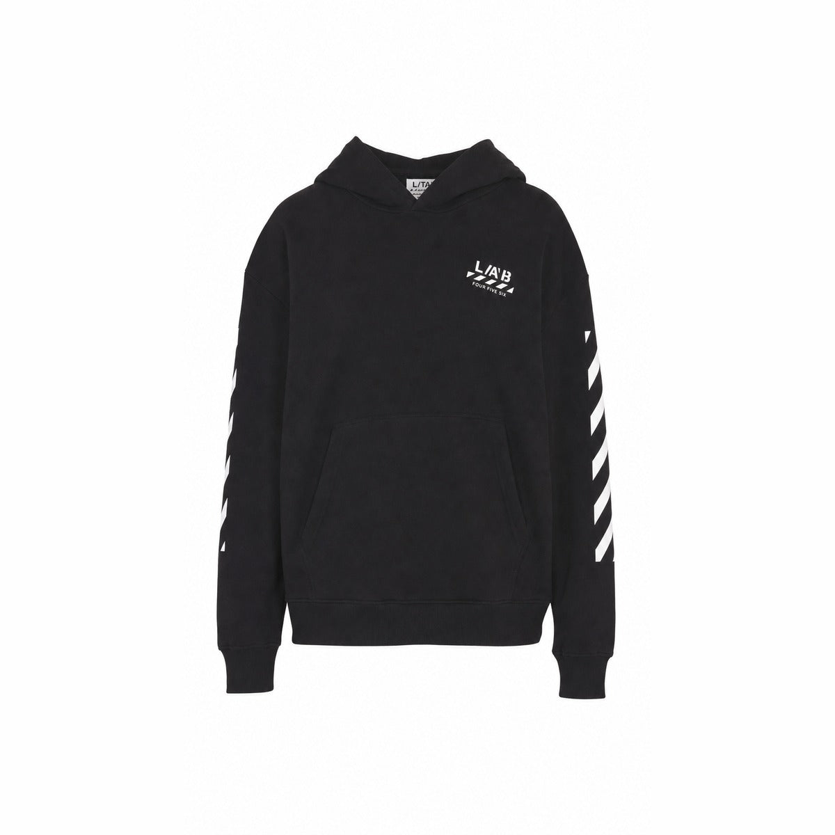 Felpa Bambino OFF-WHITE OWOLFJB01B 001 Diag FZ Hoodie in Nero