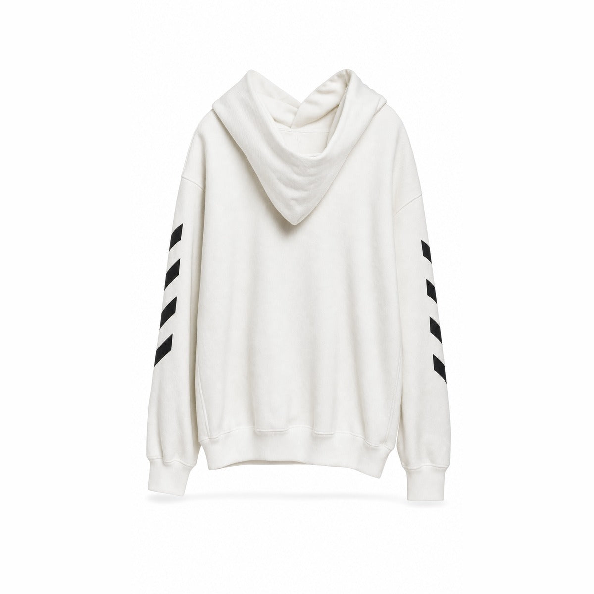 Felpa Bambino OFF-WHITE OWOLFJB01B 100 Diag FZ Hoodie in Bianco
