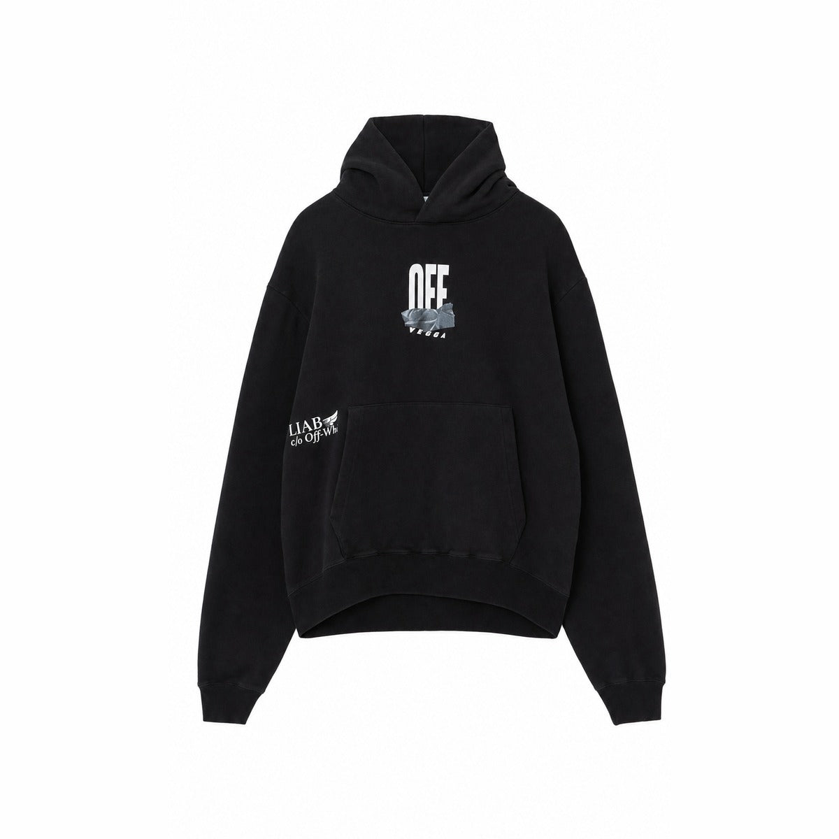 Felpa Bambino OFF - WHITE OWOLFJB05B 001 con Nastro Off Active - Colore Nero