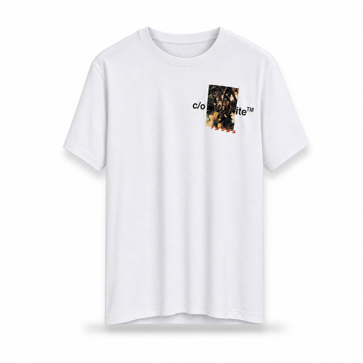 T-shirt Bambino OFF - WHITE OWOLFJB13B 100 Diag Bar Fit a Maniche Corte - Colore Bianco