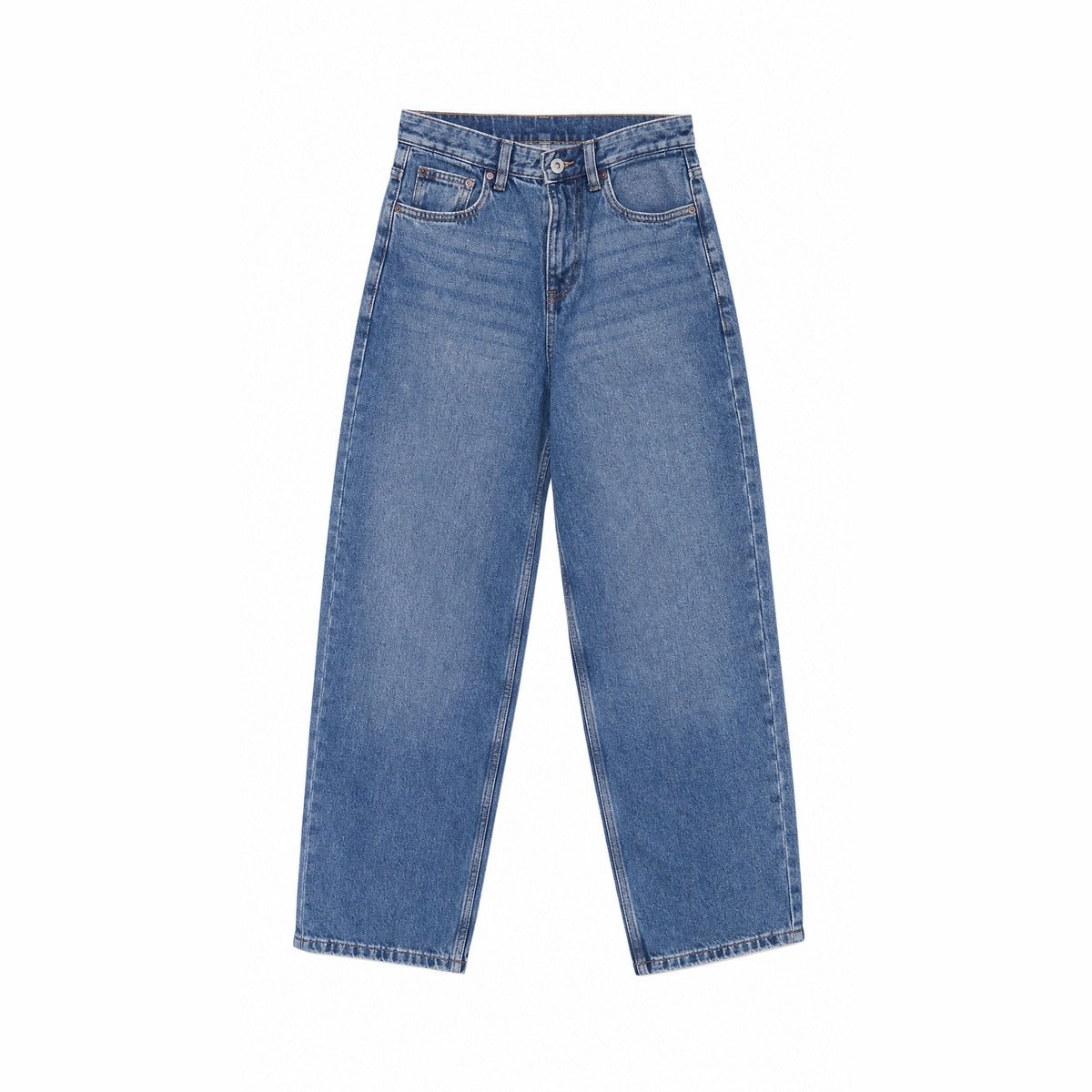 Jeans Bambino OFF-WHITE OWOLFJC05B 472 con Dettagli Diagonali - Indigo