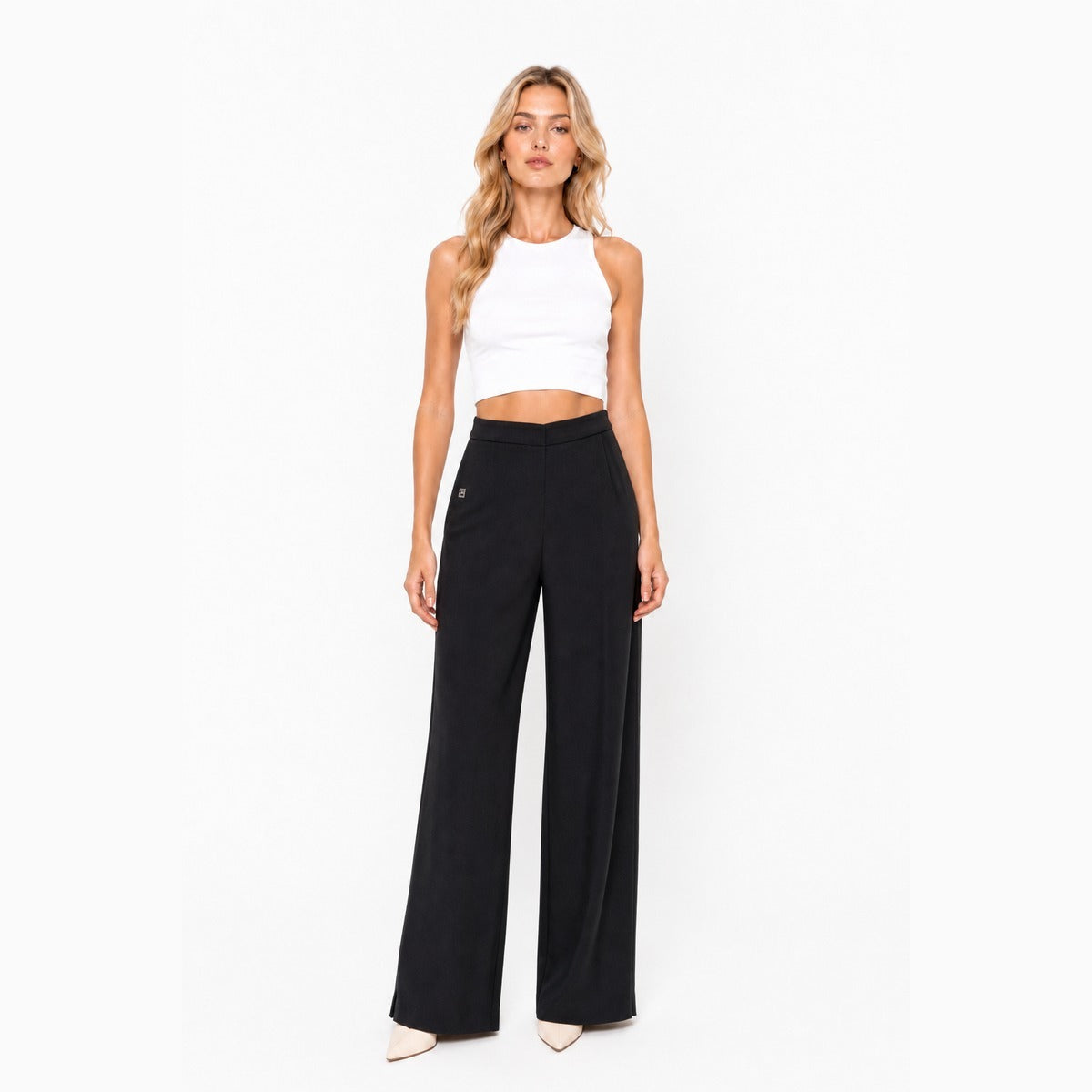 Pantalone Palazzo Donna Nero di MANILA GRACE - Modello P005VU ME001