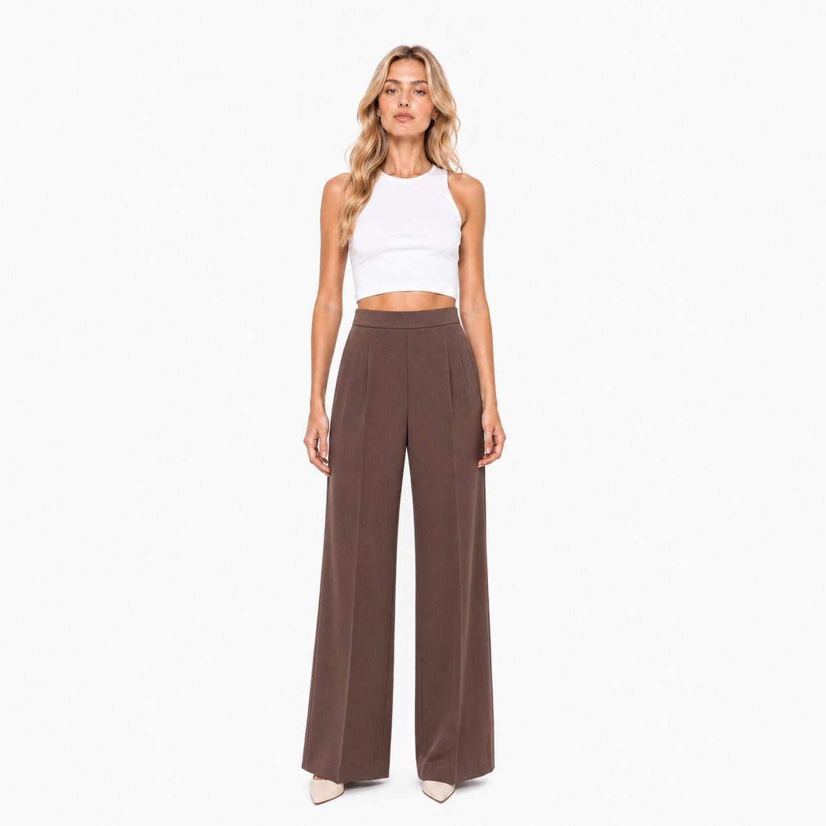 Pantalone Donna MANILA GRACE P097VU ME009 - Marrone