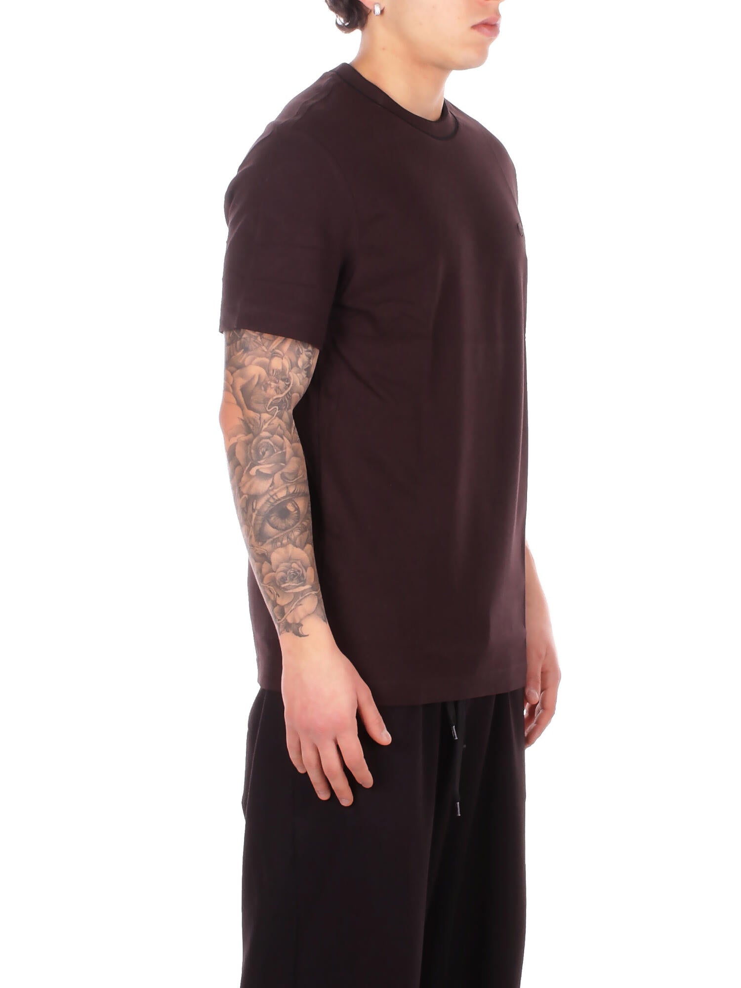 LACOSTE Uomo Maglia TH8174 3LA Tee shirt Brown