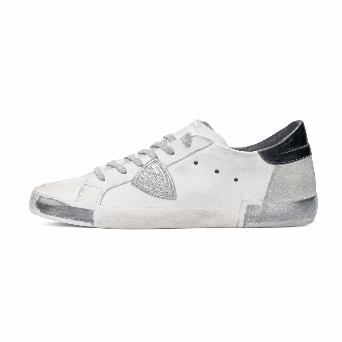 Sneakers Uomo PHILIPPE MODEL PARIS PRLU MA02 Foxy lamine' Bianco argento