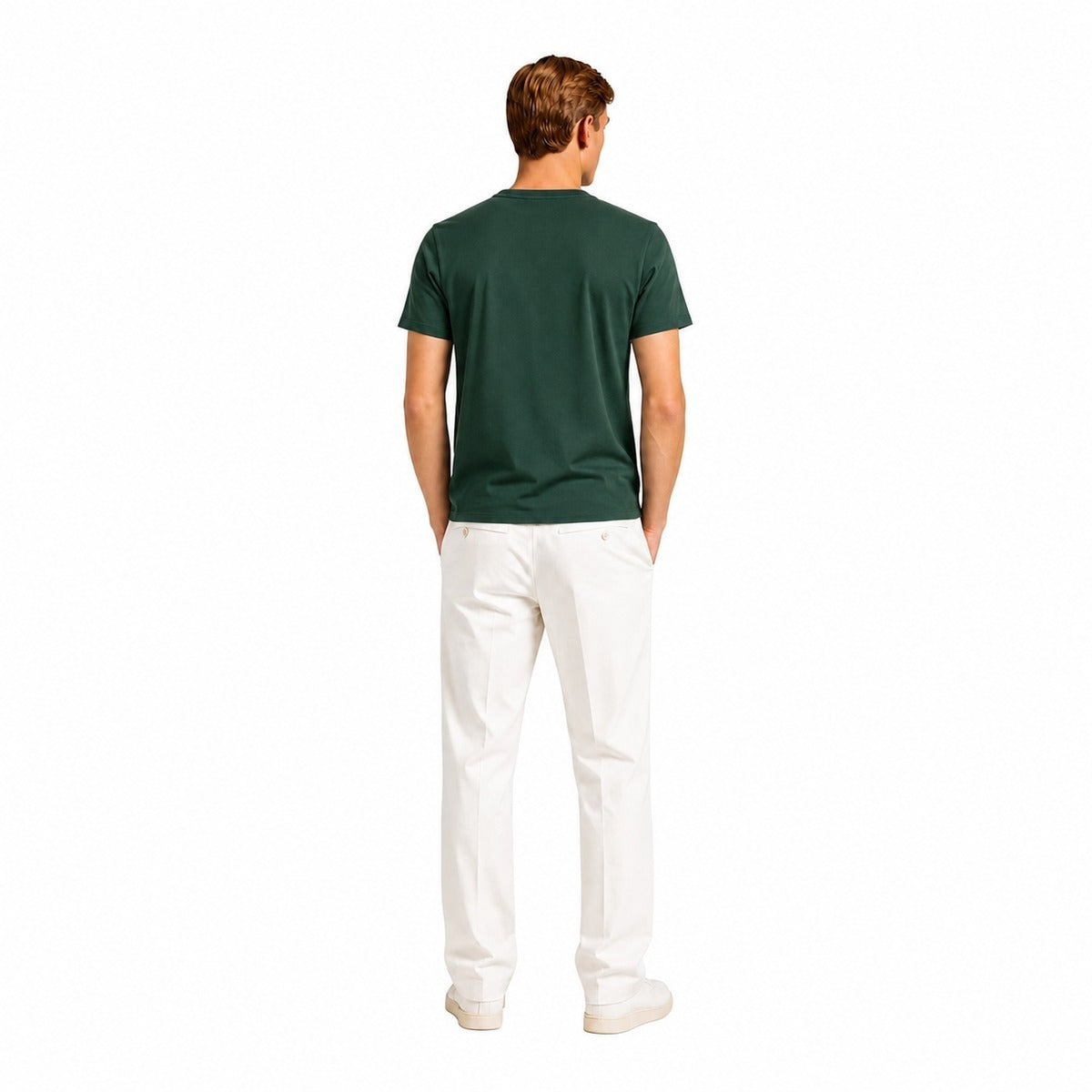 T-shirt Uomo LACOSTE TH6709 GJP Verdone