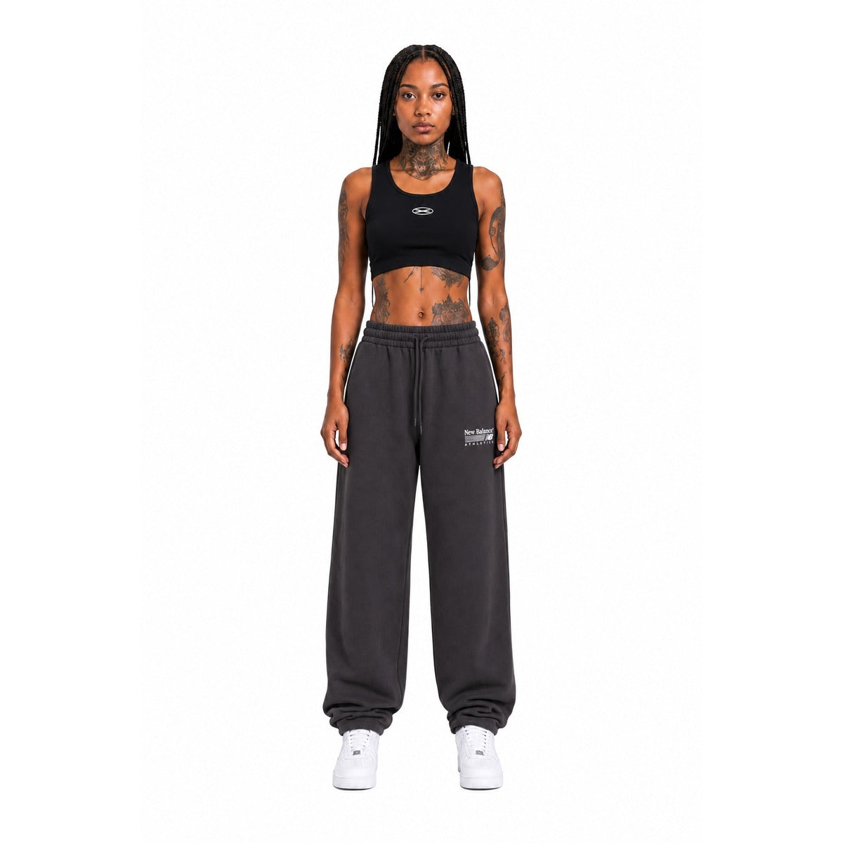 Pantalone Donna NEW BALANCE WB62983A BLK Trackside Fleece Pant - Colore Nero