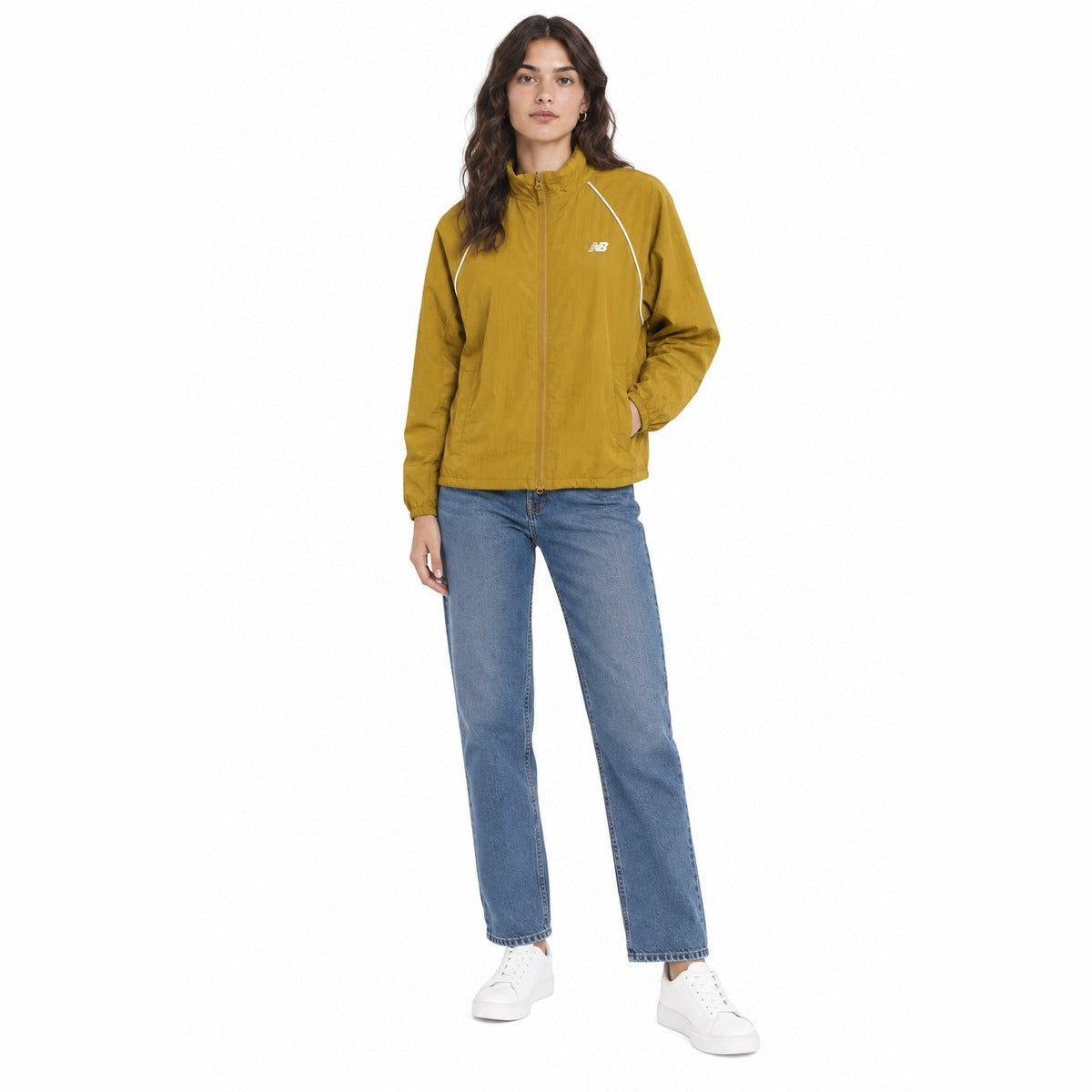 Giubbotto Donna NEW BALANCE WJ6113KSB IL Sport Legacy Jacket - Verde