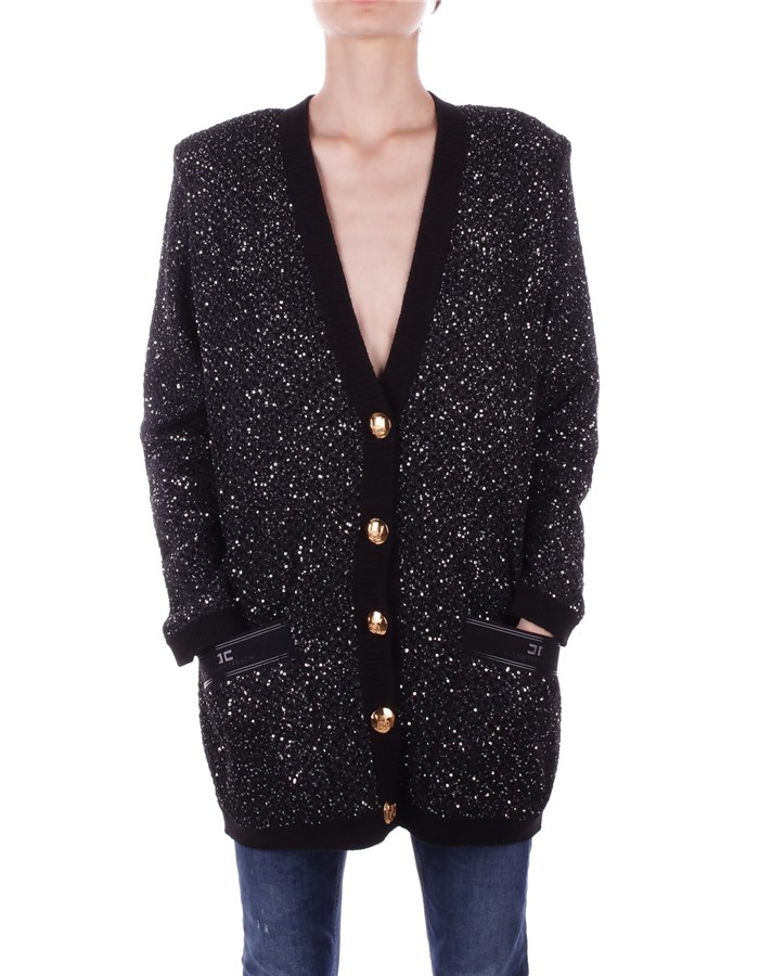 ELISABETTA FRANCHI Cardigan Nero silver