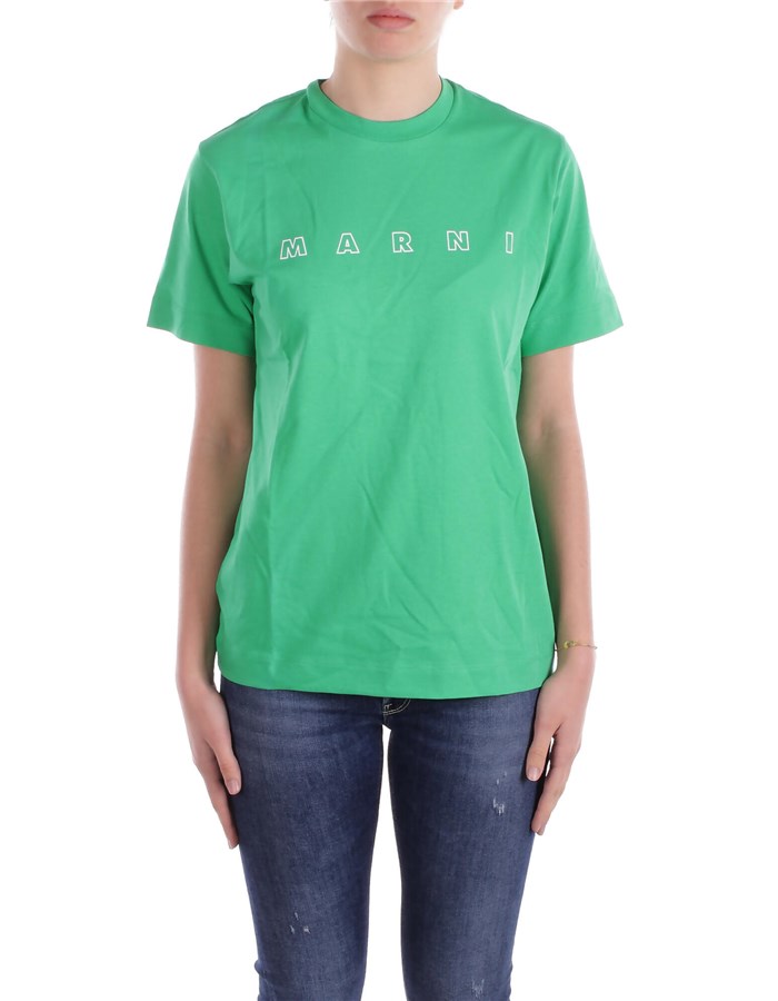 MARNI T-shirt Manica Corta M01466-M00RF Verde