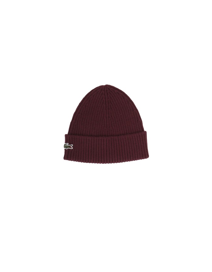 LACOSTE Cappelli Beanie RB0001 Bordeaux