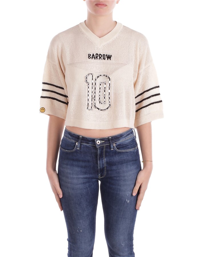 BARROW T-shirt Manica Corta S5BWWOTH109 Vanilla