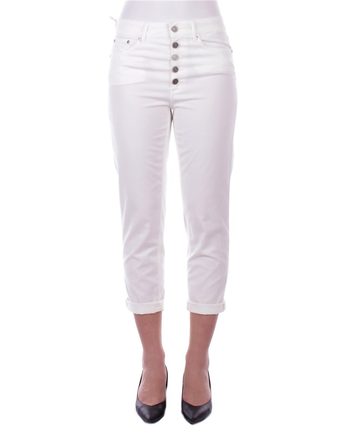 DONDUP Pantaloni Regular DP268BGSE068BM5 Bianco