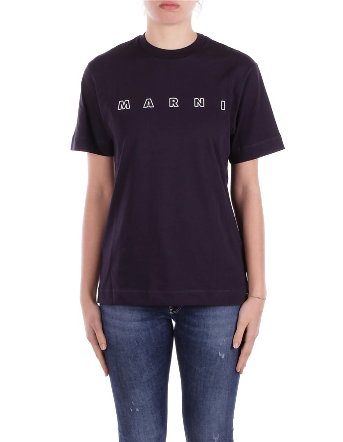 MARNI T-shirt Manica Corta M01466-M00RF Blu