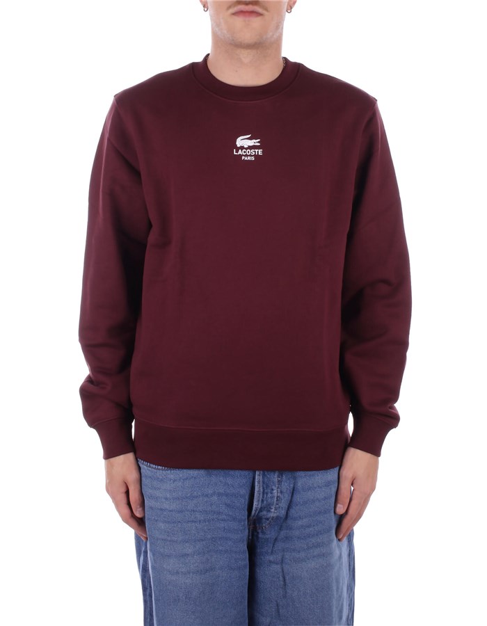 LACOSTE Felpe Felpe Girocollo SH2736 Bordeaux