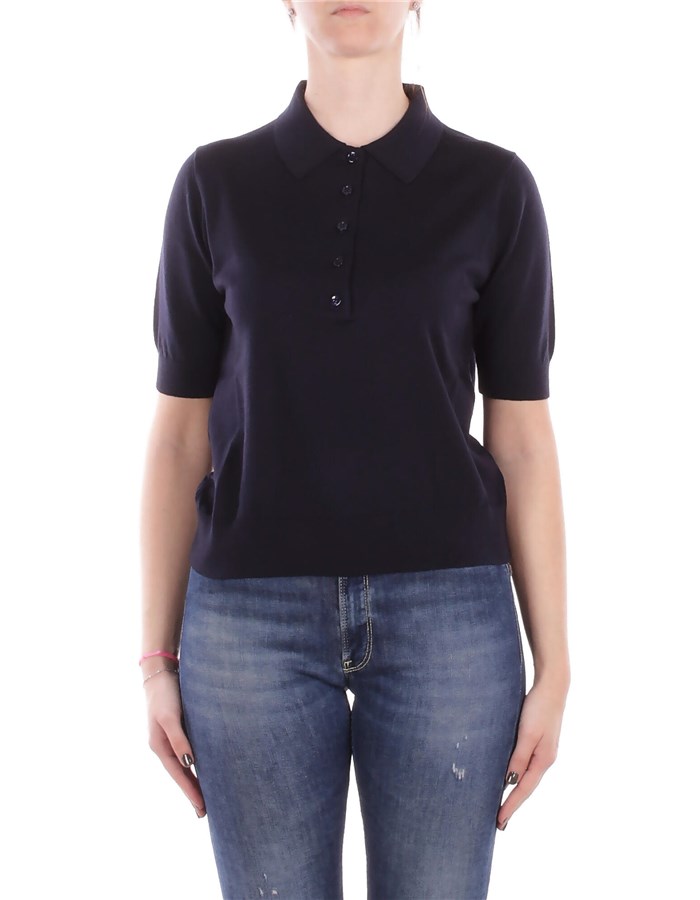 ALPHA STUDIO Maniche Corte Blu notte