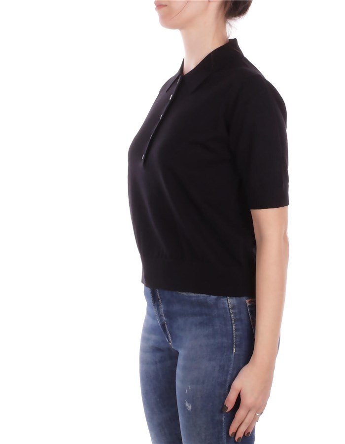 ALPHA STUDIO Maniche Corte Nero