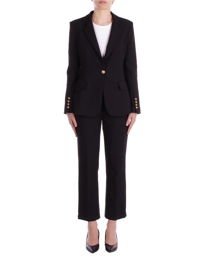 ELISABETTA FRANCHI Single-breasted suits Black