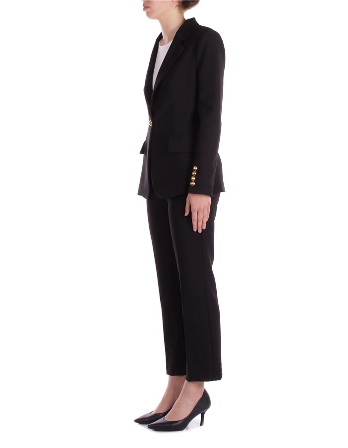 ELISABETTA FRANCHI Single-breasted suits Black