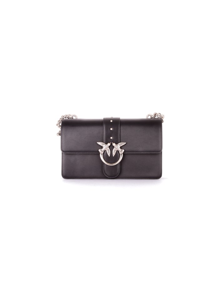 PINKO Hand Bags Black silver