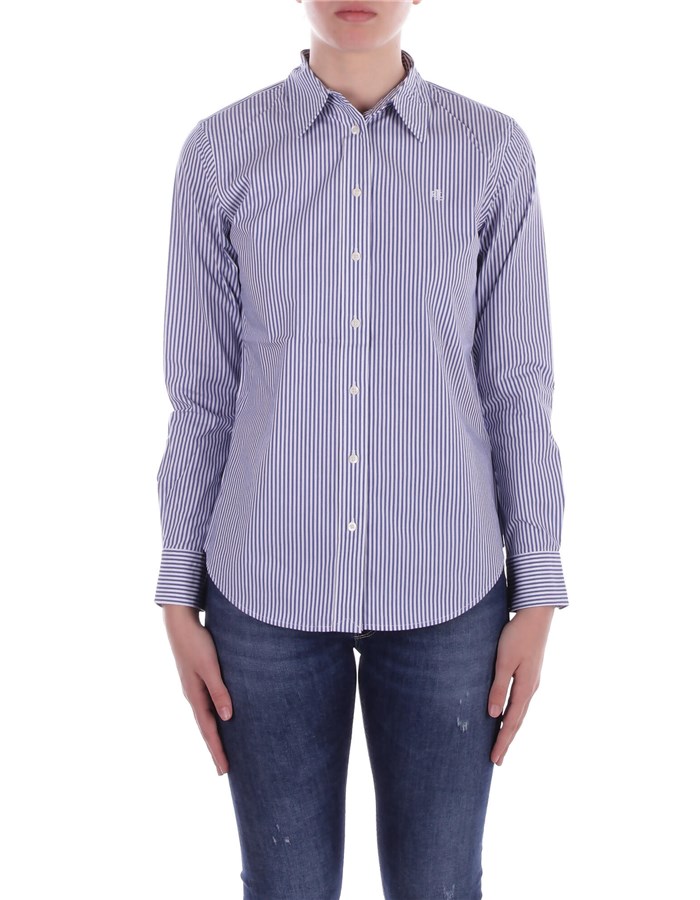 RALPH LAUREN Camicia Blu white