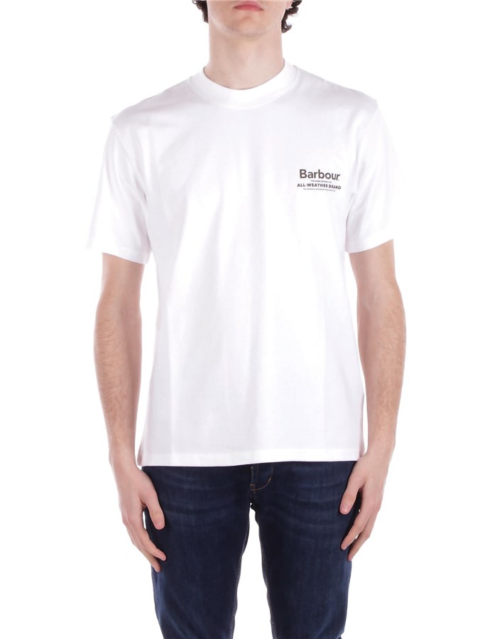 BARBOUR T-shirt Manica Corta MTS1408 White