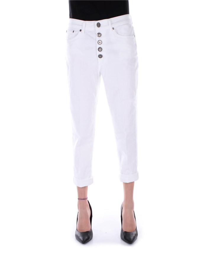 DONDUP Trousers Cropped DP268B BS0030PTD White