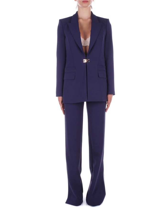 ELISABETTA FRANCHI Single-breasted suits Navy