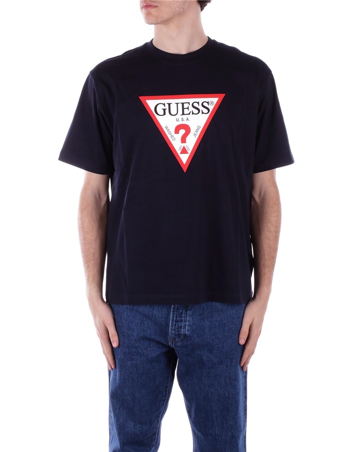 GUESS Manica Corta Blu