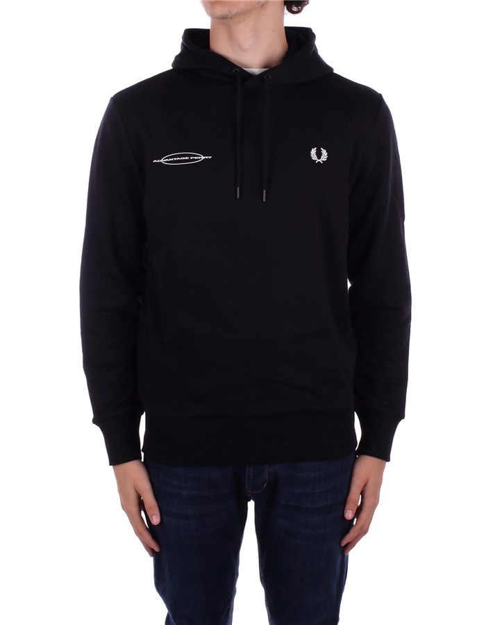 FRED PERRY Con Cappuccio Black