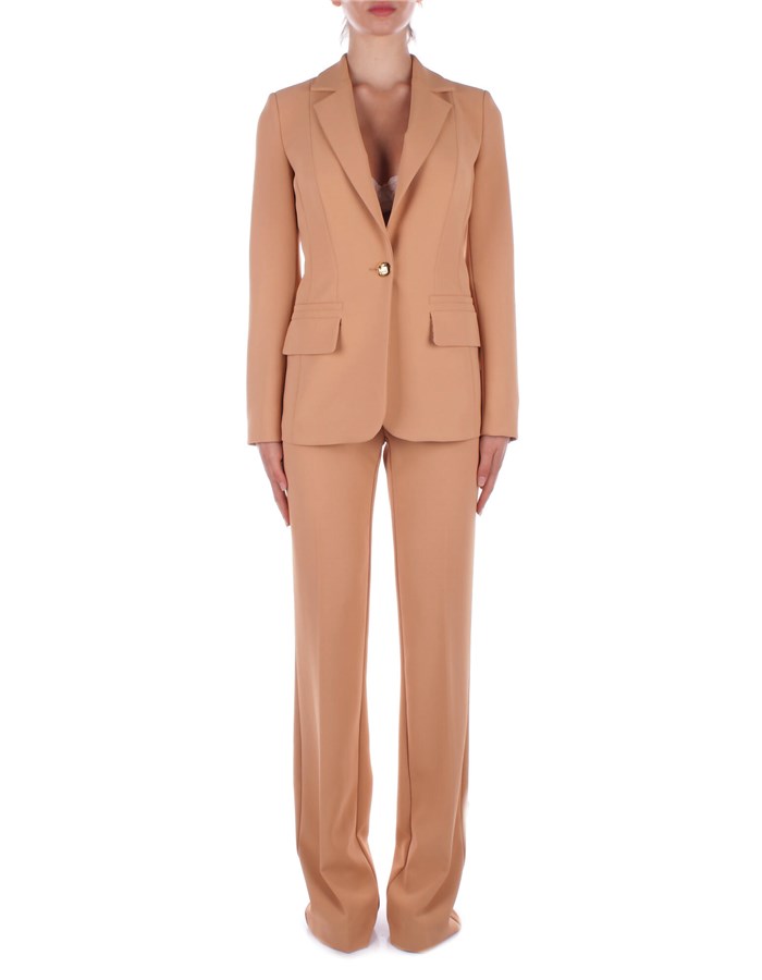 ELISABETTA FRANCHI Single-breasted suits Bronze