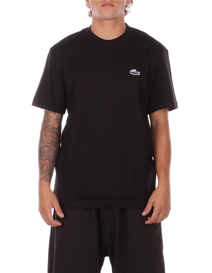 LACOSTE Manica Corta Nero